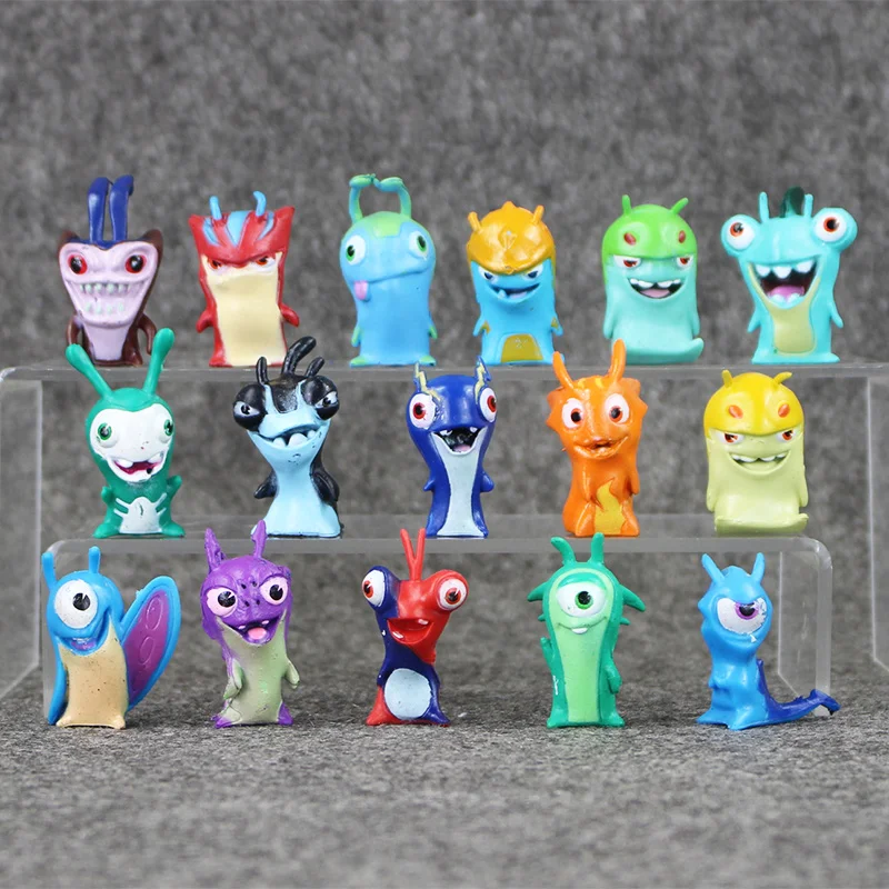 

16Pcs/Set 4cm Anime Cartoon Slugterra 2 Figures Toys PVC Model Dolls For Christmas Gift