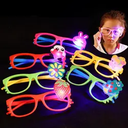 Мультфильм мигающий светодиод светящиеся очки вечерние декоративного освещения классический подарок яркий свет фестиваль подарок
