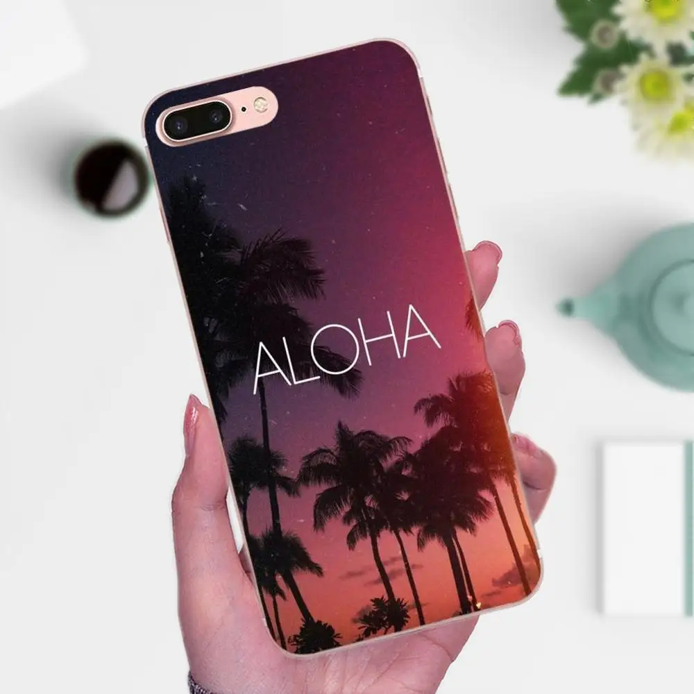 Лето Пляж Гавайи Aloha морской океан для Galaxy A3 A5 A7 On5 On7 2015 2016 2017 Grand Alpha G850 Core2 Prime S2 I9082