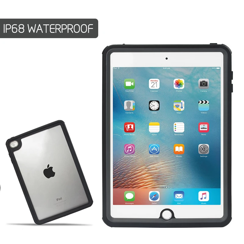 

IP68 Grade Waterproof Case for Apple ipad mini 4 Outdoor Swimming Pool Full Body Coverage Covers for ipad Anti-knock Function