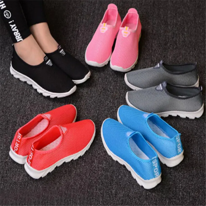 

1Pair Women Casual Shoes Women's Shoes Fashion Air Mesh Vulcanize Shoes Women Summer Female Tenis Sneakers