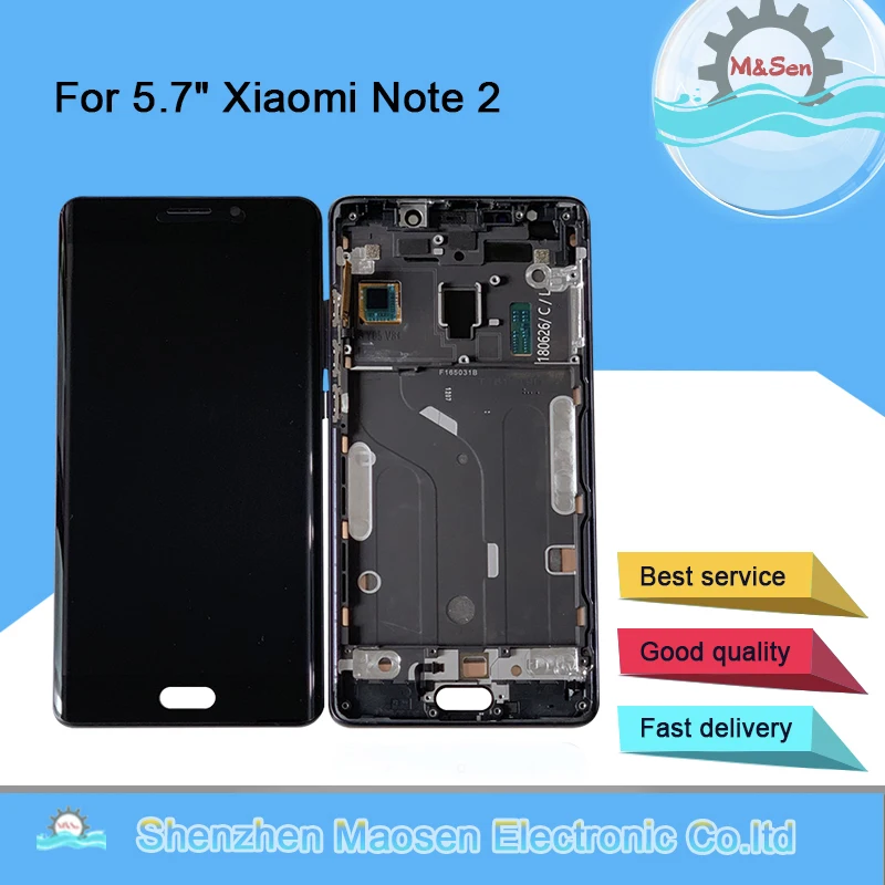 Оригинальный ЖК экран M & Sen для Xiaomi Note 2 Mi 5 7 дюйма Amoled дисплей + дигитайзер