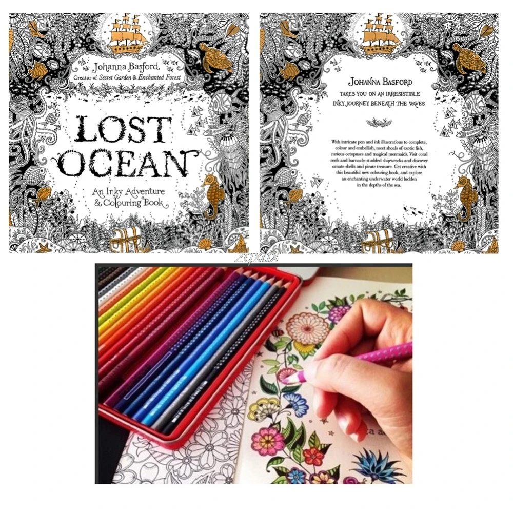 «Lost Ocean» Рисование раскраски книги для граффити взрослых живопись детей Прямая поставка