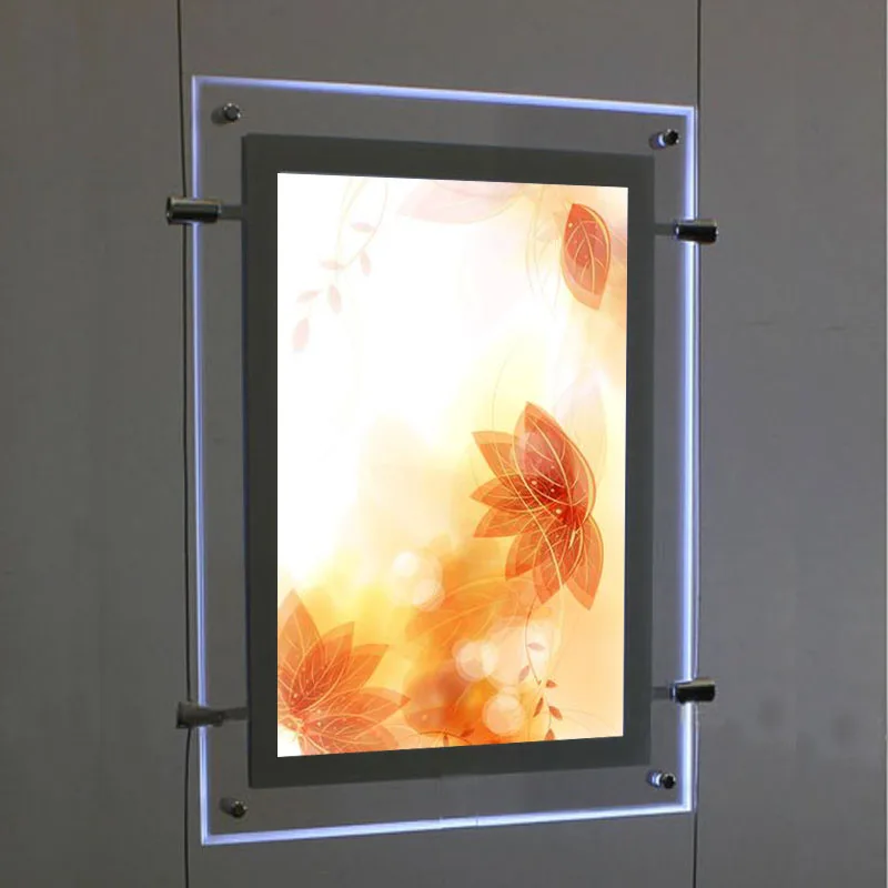 (1unit/column) A3 Double Sided LED Window Displays Light Pocket