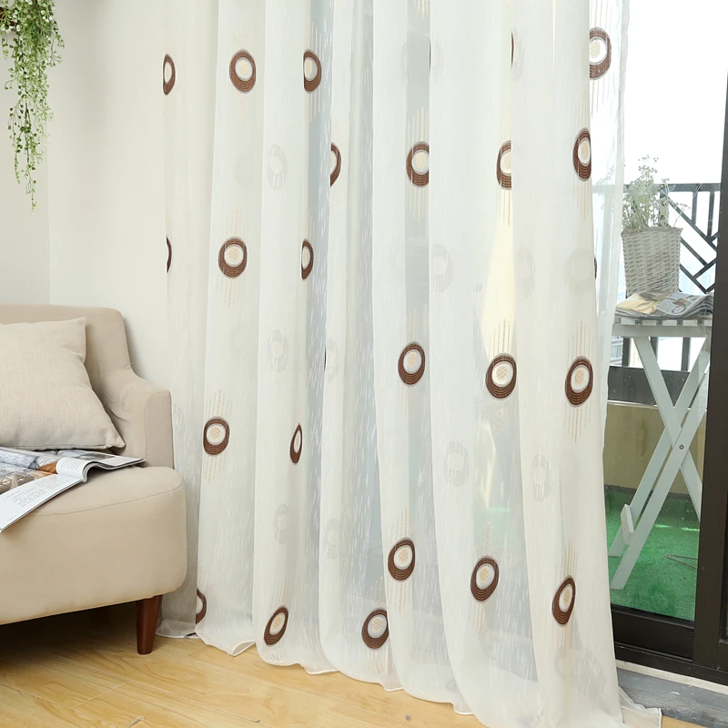 Modern curtain kitchen ready made bronze color curtains window elegant