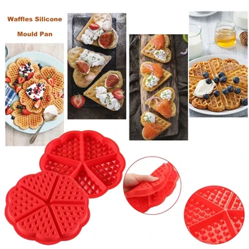

3D Silicone Waffle Mold Maker Pan Microwave Baking Cookie Cake Muffin Bakeware Moule Cooking Tools Kitchen Accessories Supplies