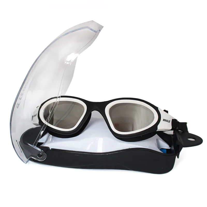 Профессиональные противотуманные очки для плавания с защитой от ультрафиолета мужские и женские очки для плавания ming Goggle водонепроницаемые очки для плавания в бассейне - Цвет: White