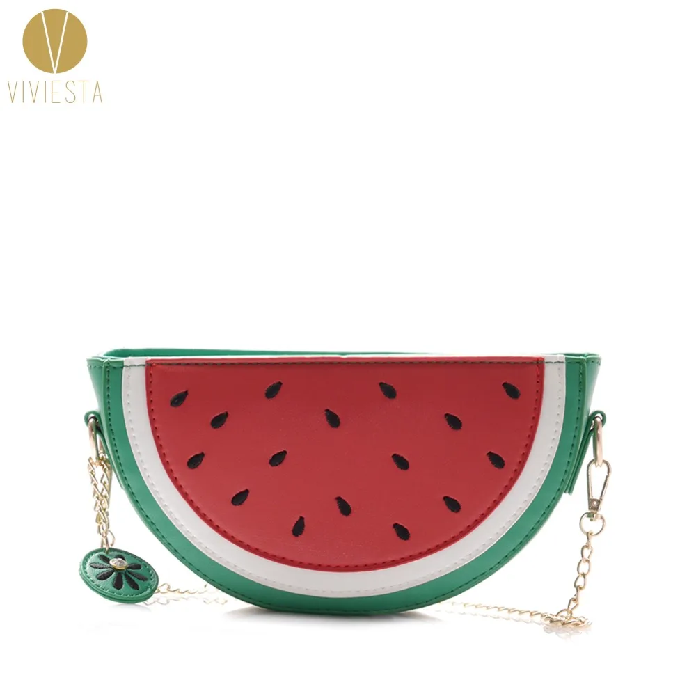 

WATERMELON NOVELTY CHAIN BAG Women's 2019 Summer Street Fashion Cute Fun Beach Colorful Shoulder Clutch Bag Purse Handbag
