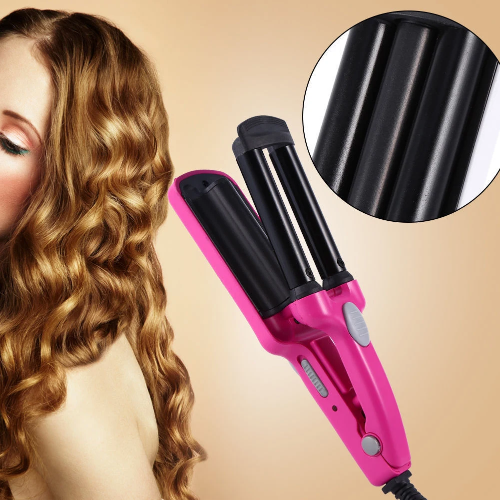 

3 Barrels Ceramic Hair Curler Crimper Curling Iron Tong Waving Wand Roller Salon professional hair styling tools hot tools