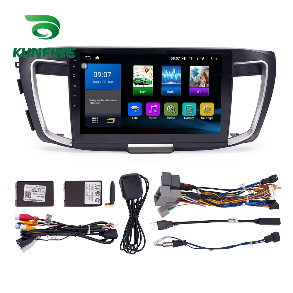 Cheap Octa Core 1024*600 Android 8.1 Car DVD GPS Navigation Player Deckless Car Stereo For Honda Accord 2014-2017 Radio Headunit WIFI 6