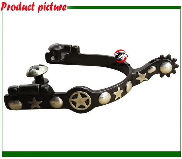 

Free shipping Antique western spur,with GS dots/cutout star,horse spur.With GS trims.(RSP5124)