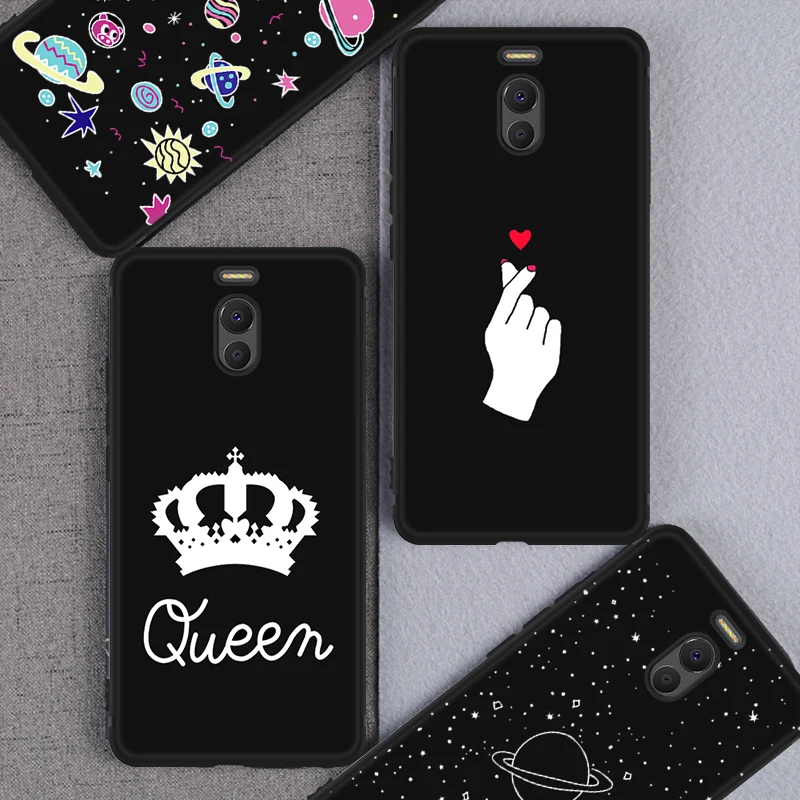 Матовый чехол накладка для Meizu 16th 16X M5 M6 Note M5C M5S с холодным космическим сердцем 16