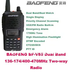 Новое поступление сделка предложение Dual Band 136-174 мГц и 400-470 мГц Baofeng BF-V85 с ЖК-дисплей Дисплей два способ Радио