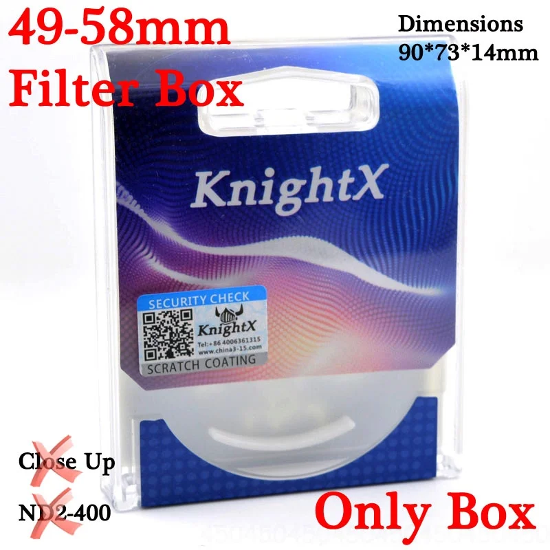 Фильтр объектива KnightX UV CPL ND Star для canon nikon 49 мм 52 мм 55 мм 58 мм 62 мм 67 мм 72 77 мм 24-105 200d d80 фотография d70 - Цвет: 49-58mm Filter Box