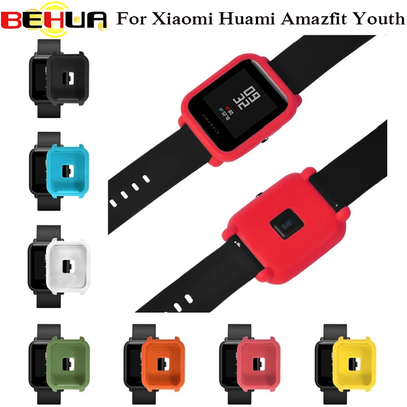 Цветной защитный чехол для Xiaomi Huami Amazfit Bip PACE Молодежные часы мягкая оболочка