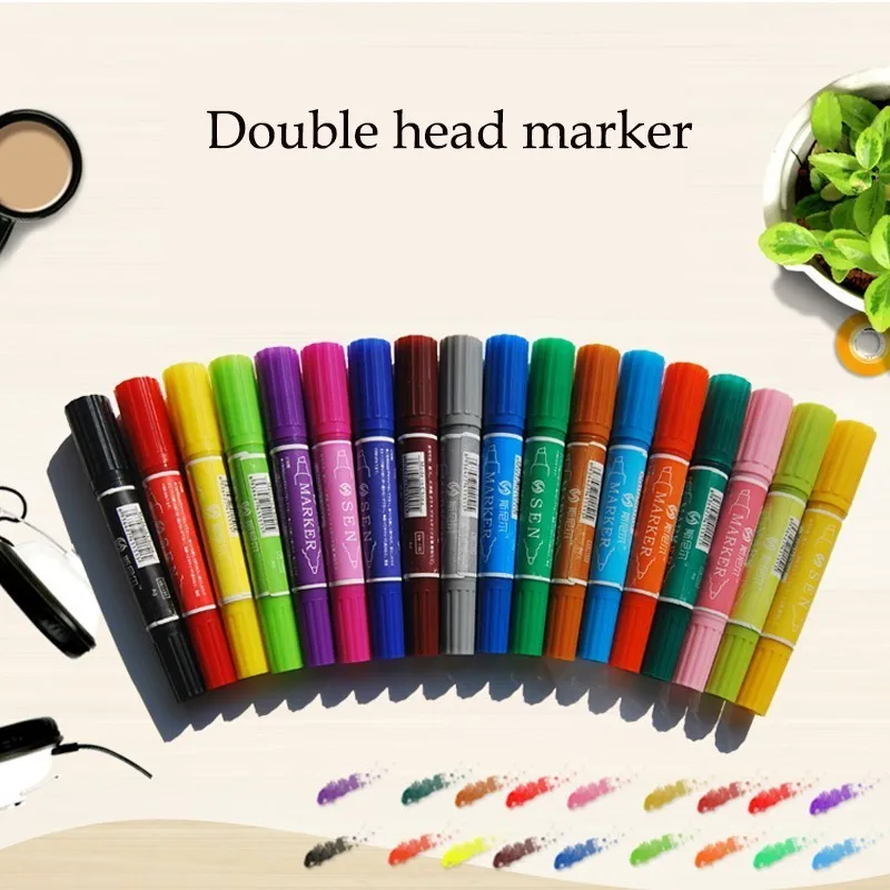 

New 12/18/24 Colors Watercolor Brush Pen Water Soluble Colored Pens Markers for Professional Drawing for Dessin Manga Waterbrush