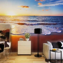 Пользовательские Любой Размер 3D Настенная Обои Для Гостиная Спальня диван фон фото обои Домашний Декор Sunset Beach пейзаж