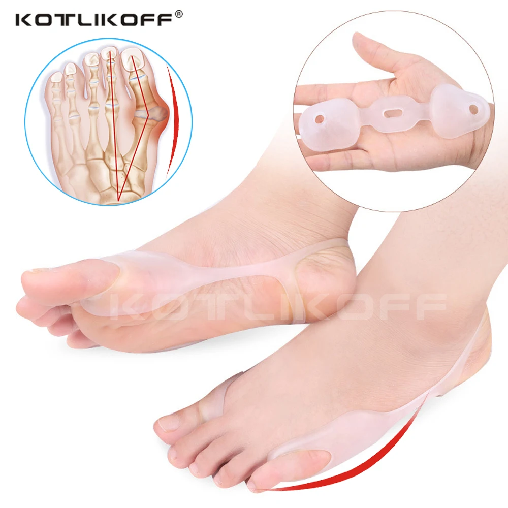 Силиконовые стельки Hallux вальгус палец ноги разделитель для коррекции набор ног