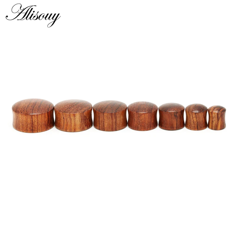 Rosewood Convex 1 шт. модные беруши из дерева, тоннели, седло, ушные датчики 6 мм-20 мм, Твердые Полые пирсинг, ювелирные изделия для мужчин и женщин, расширители - Окраска металла: Rosewood Convex