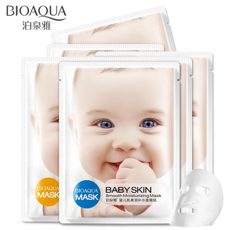 BIOAQUA 1 шт. детская мышечная маска для лица увлажняет отбеливает поры против морщин