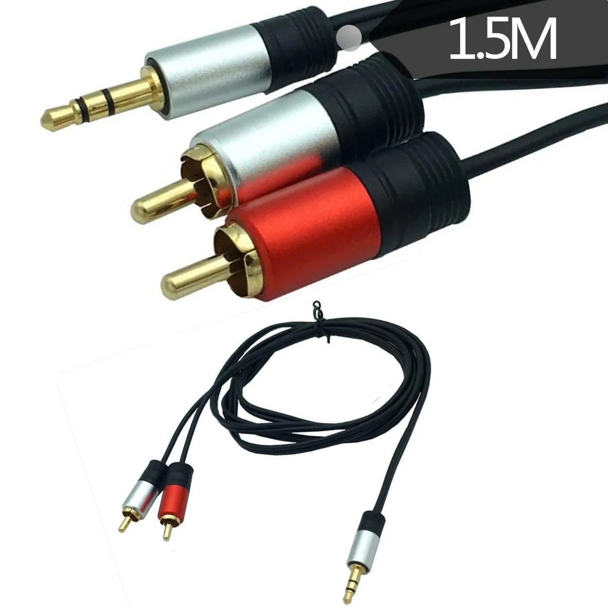 3 5 мм Aux на 2RCA Y-разветвитель стереомагнитола-черный 1 м | Компьютеры и офис