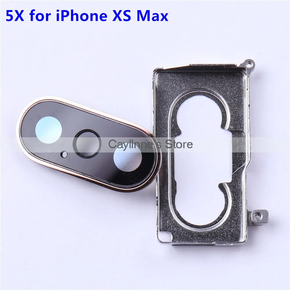 Кольцо со стеклянной крышкой и рамкой для объектива камеры заднего вида iPhone XS Max 5