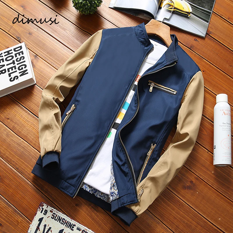 

DIMUSI Mens Jackets Spring Male Windbreaker Zipper Baseball Coats Bomber Jackets Mens Anorak Hip Hop Streetwear Jackets Clothing
