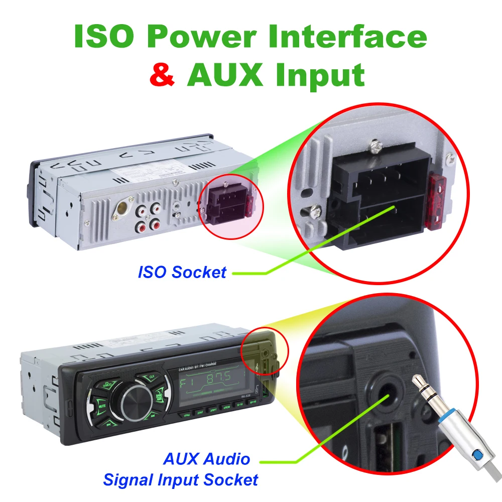 Bluetooth Авто Радио стерео радио FM беспроводной BT плеер двойной USB быстрая зарядка автомобильный MP3 мультимедийный плеер