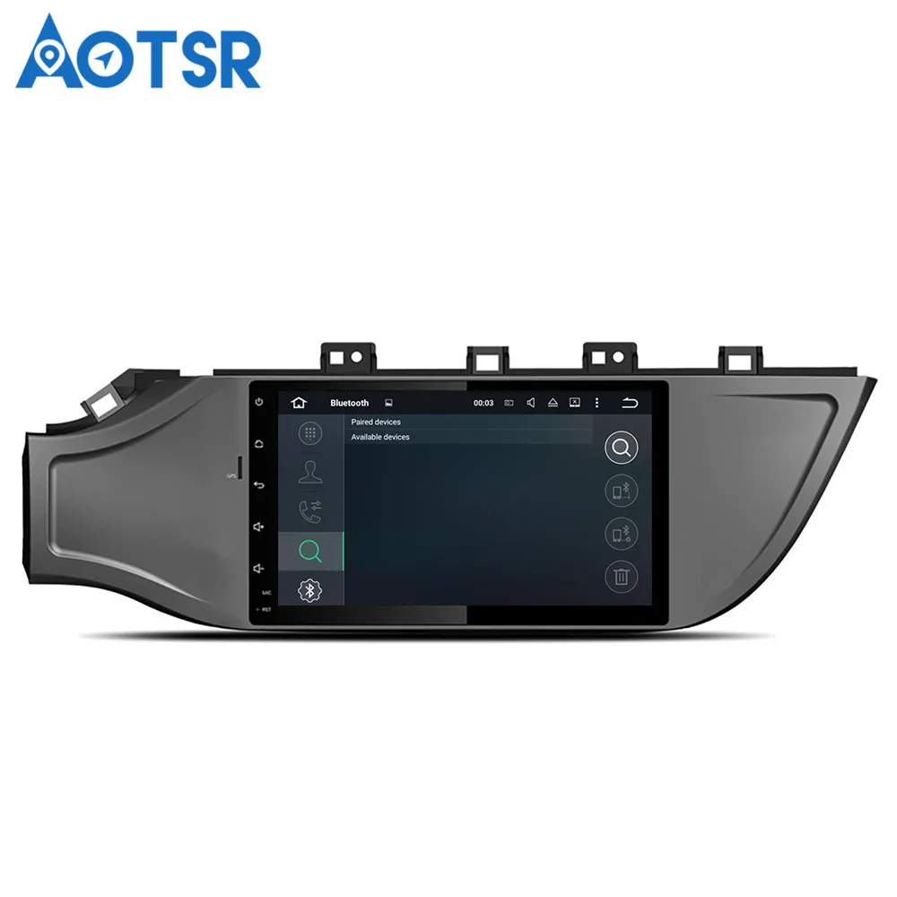 Best Aotsr Android 8.0 Car GPS Navigation Car NO DVD Player Headunit for KIA Rio 2017 2018 2019 Russia Version Radio Recorder 3