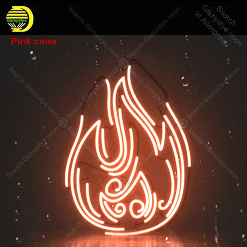 

Flame Neon Night sign for Fire neon Iconic Restaurant wall Handcraft hotel custom Lamp advertise Letrero Neon enseigne lumine