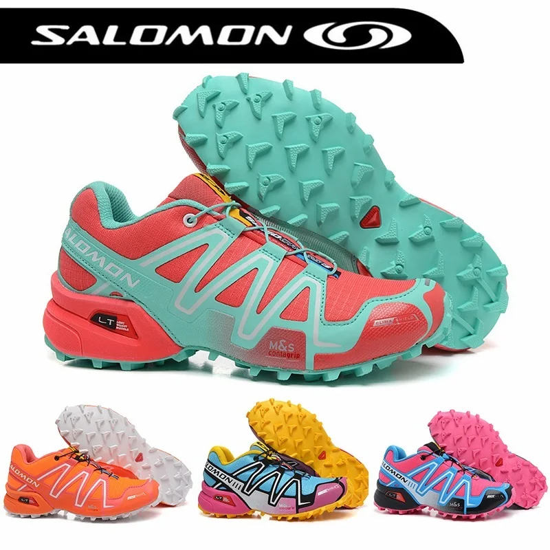 Salomon Скорость Крест 3 CS для женщин дышащая Спортивная обувь Zapatillas Соломон Восхождение Спортивная уличная прогулочная треккинговые