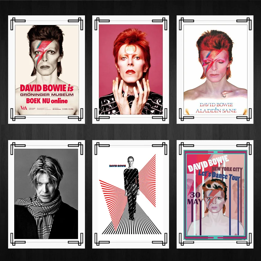 

David Bowie Posters High Quality printing Wallpaper Bar Cafe Home Decor