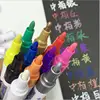 12 colores peinture stylo marqueur permanent, stylo pour l'écriture sur tissus en verre bois huile pourpre/rose/bleu/café/or/argent ► Photo 3/6