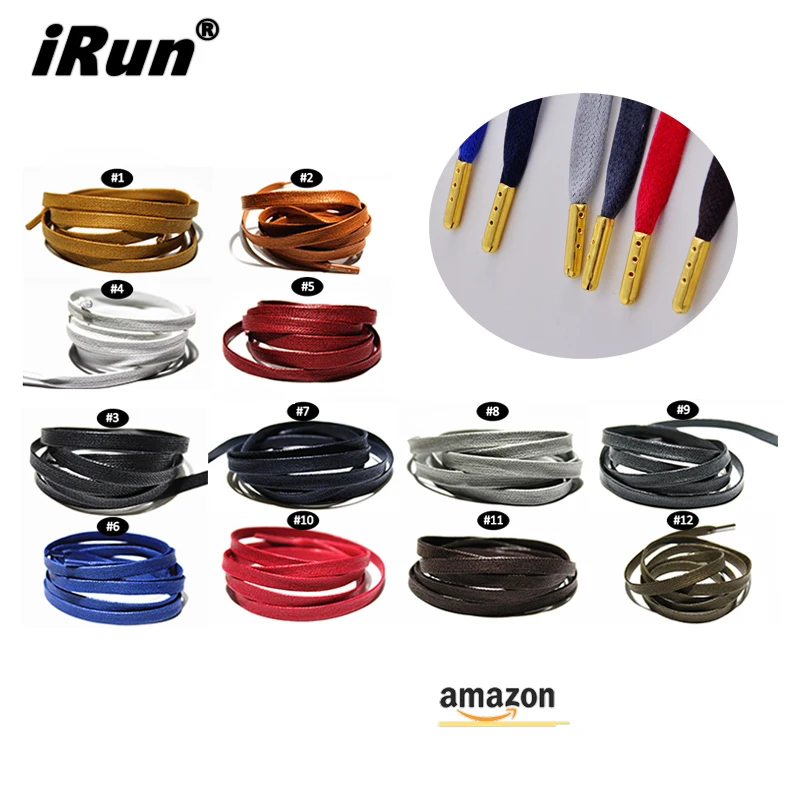 7MM Flat Premium Wax Cotton Laces Tipping Luxury Waxed