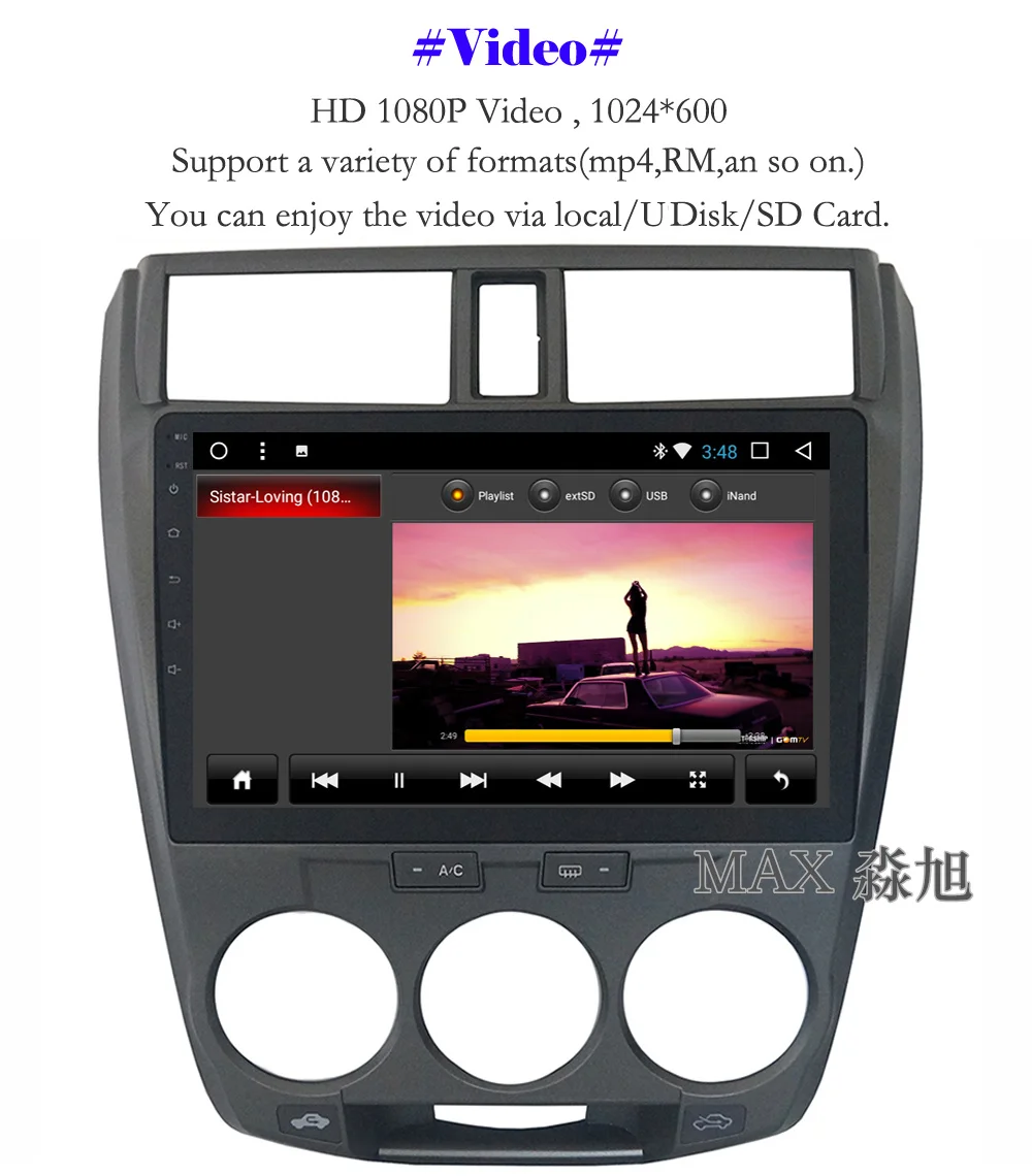 Best MAX IPS Screen 2.5D 2G RAM 32G ROM Android 8.1.0 Car DVD For Honda City 2008-2013 Car Radio RDS WiFi SWC GPS Free Map Bluetooth 8