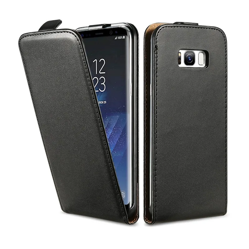 Вертикальный кожаный чехол книжка с магнитным чипом для samsung Galaxy S8 S7 S6 S5 S4 S3 Mini