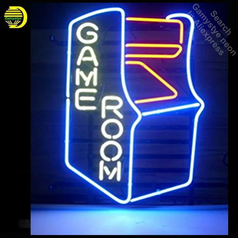 GAMEROOM RETRO neon Signs Real Glass Tube neon lights Recreation Windows Professiona Iconic Sign Advertise neon sign board