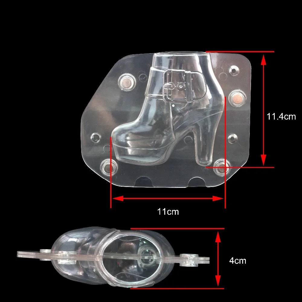 3D форма обуви пластиковые конфеты шоколадные формы для украшения тортов Кондитерские инструменты поликарбонатные формы для шоколада
