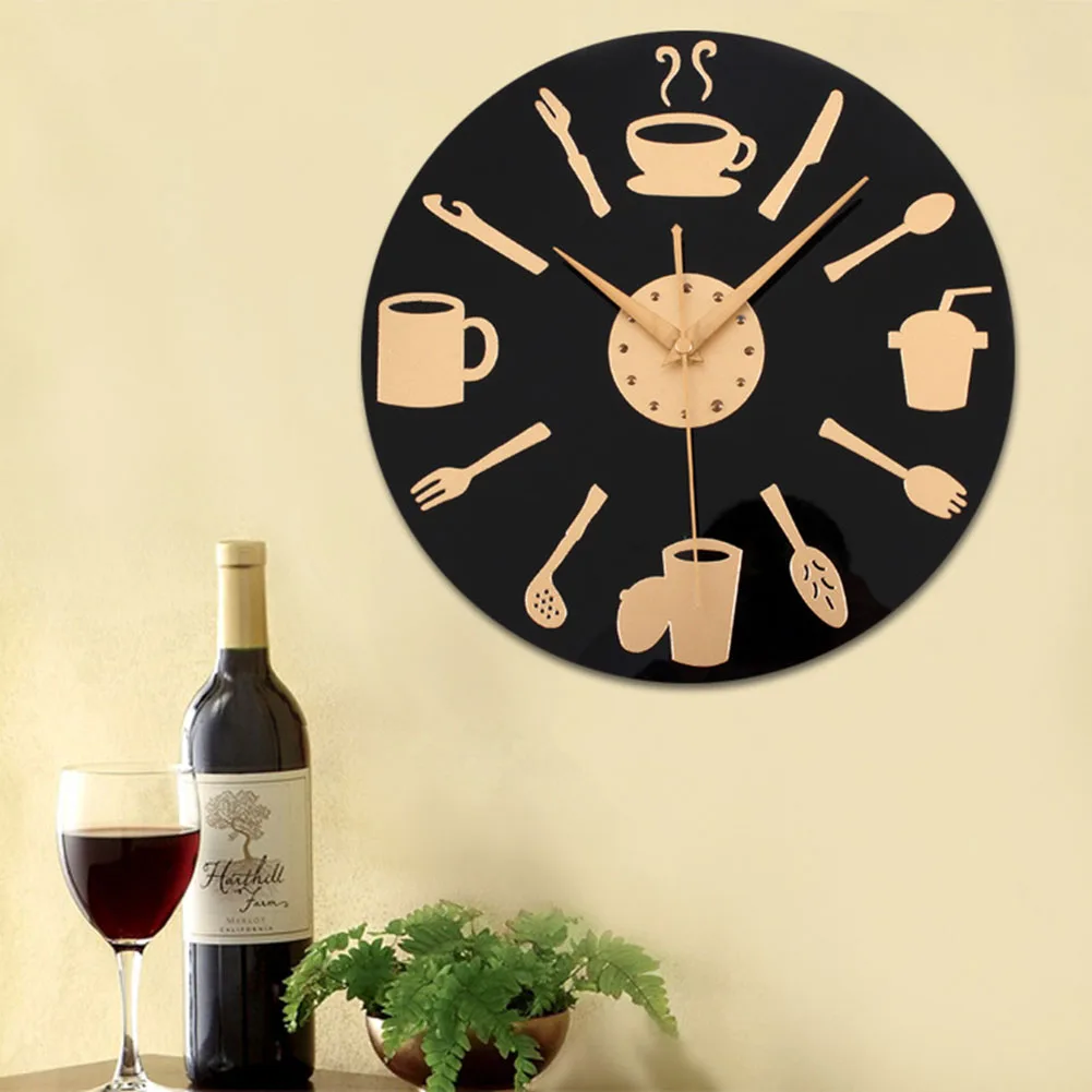 Buy Creative Kitchen Wall Clock Knife & Fork Spoon