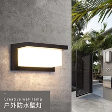 Современный квадратный 18 Вт светодиодный алюминиевый Открытый водонепроницаемый настенные лампы, Настенные светильники 1 шт