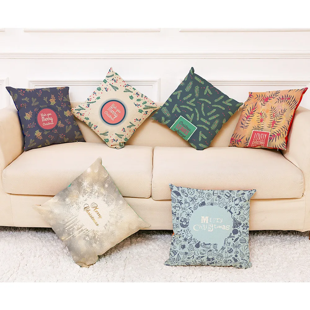 

Bohemia Style Pillow Case Cotton Linen Multiple Pattern Colors Cotton Pillowcase Nordic Happy New Year Gift
