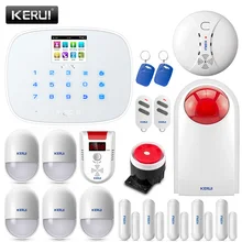 KERUI W193 3g wifi PSTN GSM домашняя охранная система Alarme комплекты белый lcd 2,4 дюймов TFT цветной экран дисплей сигнализация s