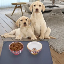 Новинка, водонепроницаемый коврик для питомцев, для собак, кошек, однотонный силиконовый коврик для еды, коврик для питья домашних животных, подстилка для кормления собак, легкая стирка