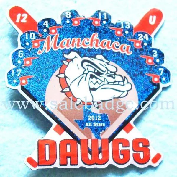 DAWGES бейсбольные значки модные значки Металлический Нагрудный Знак