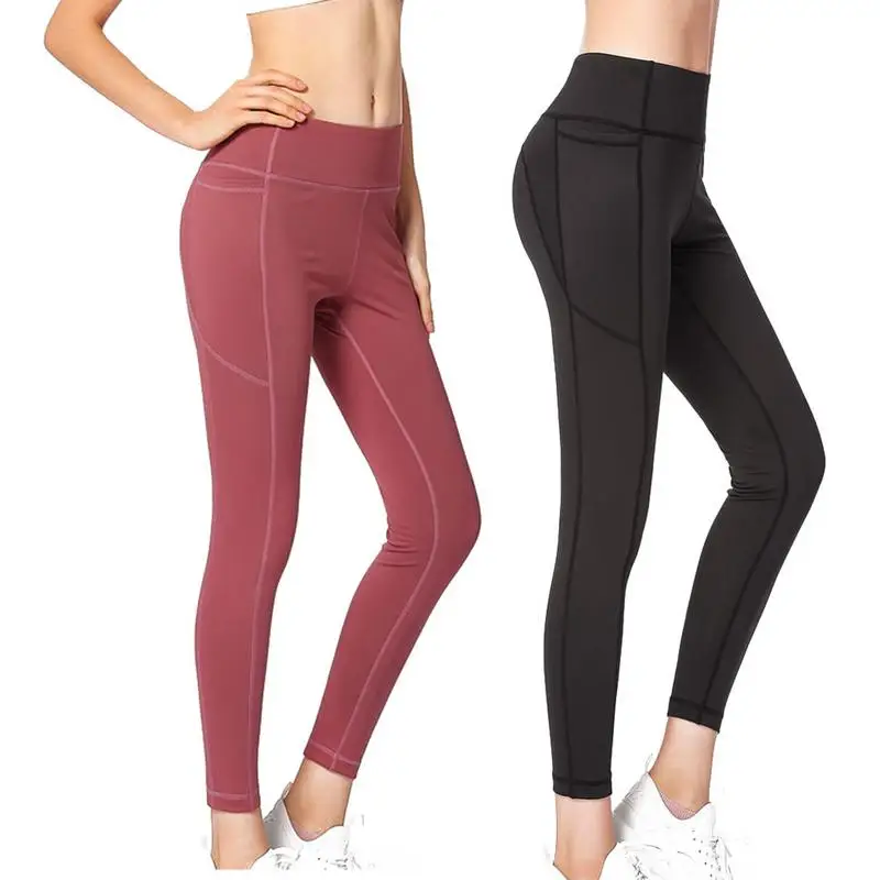 

Women's New Super Stretchy Gym Yoga Pants Elastic Tight Cropped Pants High Waist Sport Leggings Running Pants Women