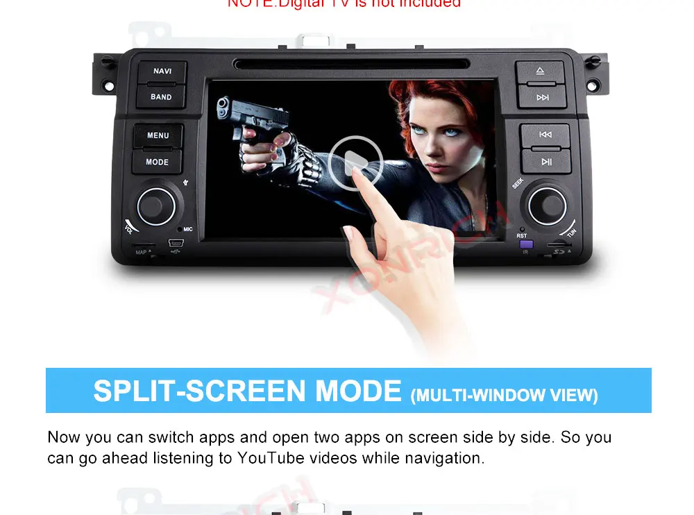 Clearance Xonrich 1 Din auto radio Android 9.0 Car DVD Player For BMW E46 M3 318/320/325/330/335 Rover 75 1998-2006 GPS Navigation OBD2 18