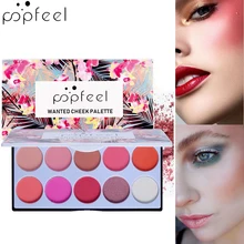 POPFEEL 10 Color Blush Palette The Rouge Tray Brighten Orange Pink Naturally Delicate Gentle Face Cream Blush Contour Makeup Set POPFEEL 10 Color Blush Palette The Rouge Tray Brighten Orange Pink Naturally Delicate Gentle Face Cream Blush Contour Makeup Set