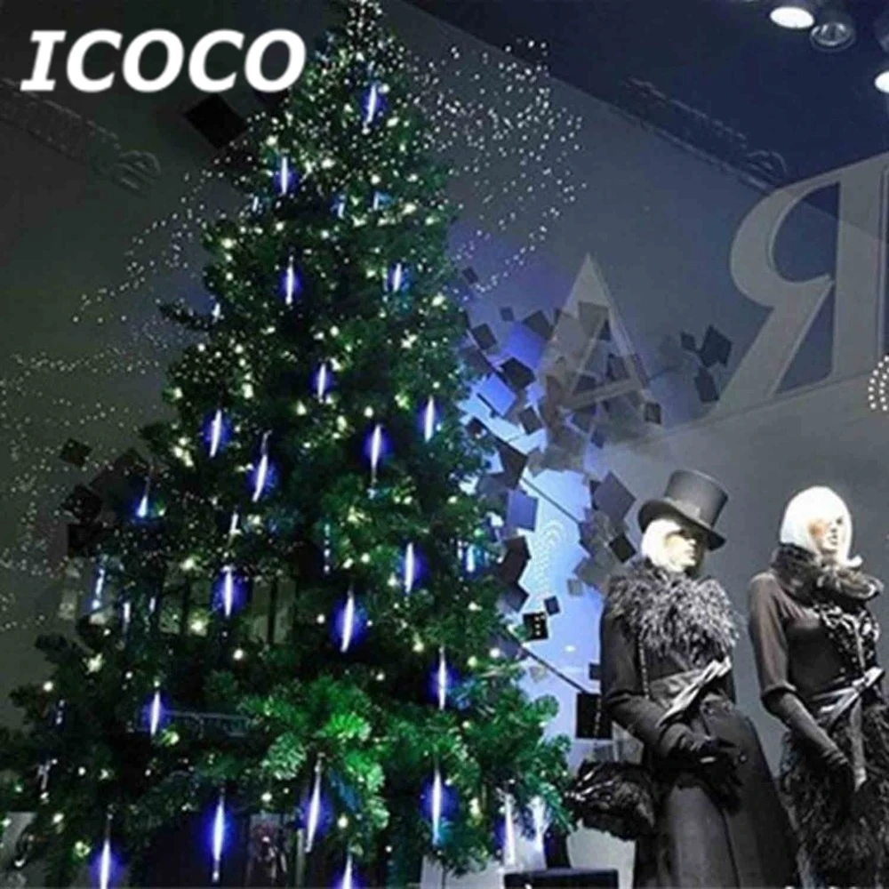 

ICOCO 50CM Light Garden LampMeteor Shower Rain Tubes String Light LED Falling Lamp Christmas Tree Lights Wedding Decorative Sale