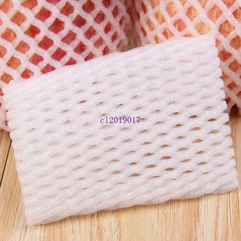 White EPE Foam mesh sleeve net thick fruit foam for apple packing material pear pack package 12cm*7cm#1 | Дом и сад