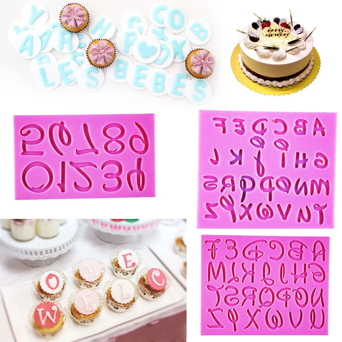 Инструменты для украшения торта, 1 шт., 3D, Русский/Английский алфавит, форма для шоколада, силиконовая форма для мыла, помадка, торт, кухня, выпечка